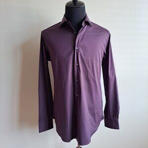 NEW Pal Zileri Men's Plum Purple Color Button Down Dress Shirt Sizes 42, 43, 45